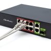 Qoltec Przełącznik sieciowy SWITCH FAST Ethernet 8x RJ45 PoE 2x RJ45 Uplink 1x SFP | 120W | 1000Mb/s